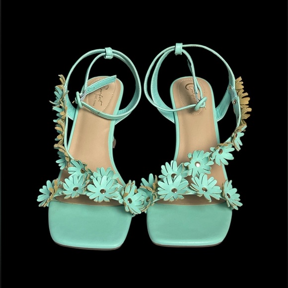 C comfort Mint Floral Sandals - Picture 1 of 4
